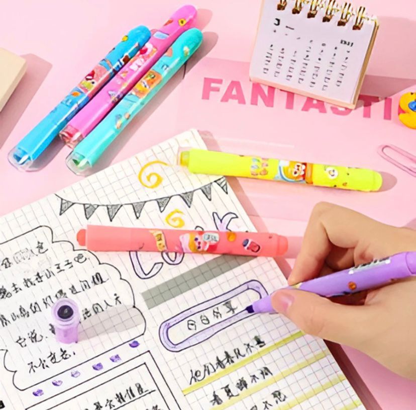 Highlighter with Cute Stamp