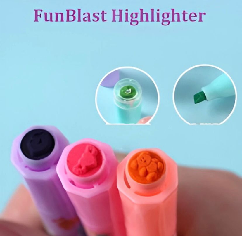 Highlighter with Cute Stamp