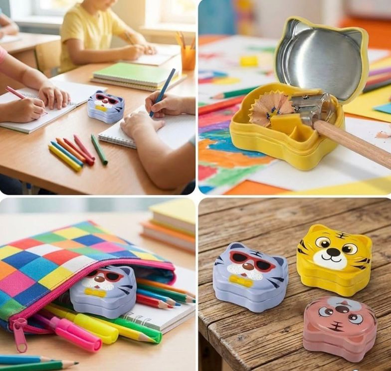 Cat Metal Pencil Sharpener for Kids